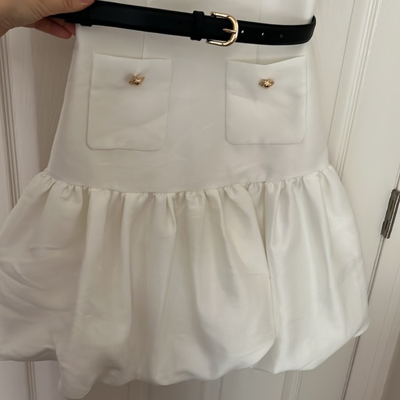 NWOT Self-Portrait cream  Dress taffeta size 2 - Picture 11 of 17